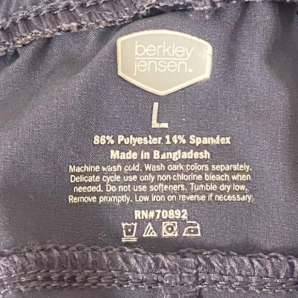Berkley Jensen men’s active pant size Large Blue zipper cuff elastic waist